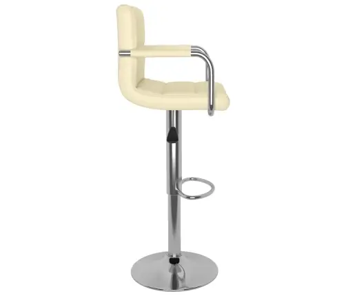 Bāra Krēsli, 2 Gab., Krēmkrāsas Mākslīgā Āda Vidaxl