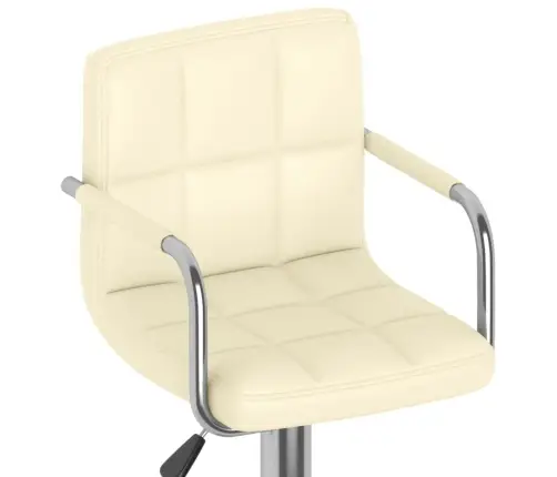 Bāra Krēsli, 2 Gab., Krēmkrāsas Mākslīgā Āda Vidaxl