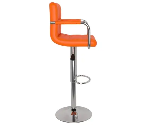 Bāra Krēsli, 2 Gab., Oranža Mākslīgā Āda Vidaxl