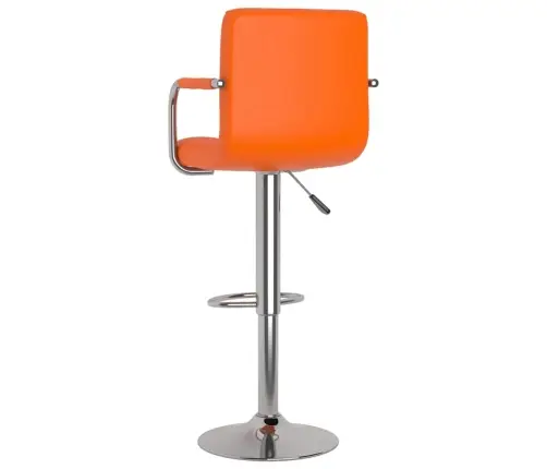 Bāra Krēsli, 2 Gab., Oranža Mākslīgā Āda Vidaxl