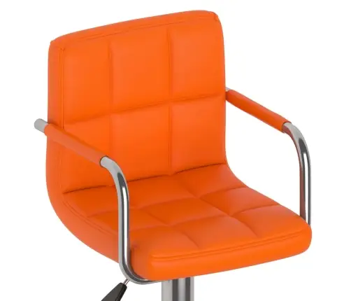 Bāra Krēsli, 2 Gab., Oranža Mākslīgā Āda Vidaxl