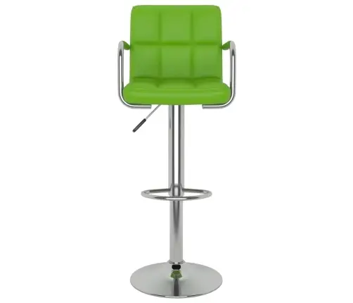 Bāra Krēsli, 2 Gab., Zaļa Mākslīgā Āda Vidaxl