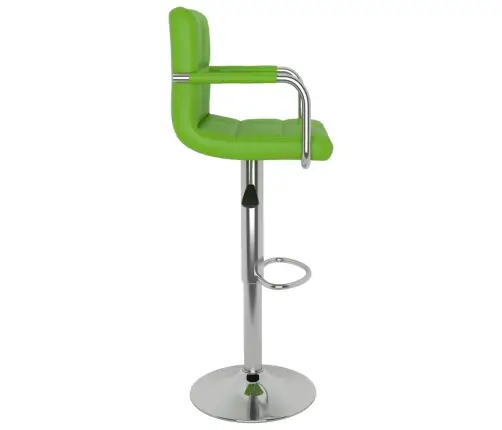 Bāra Krēsli, 2 Gab., Zaļa Mākslīgā Āda Vidaxl