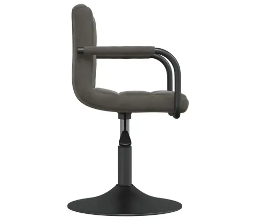 Grozāmi Virtuves Krēsli, 2 Gab., Tumši Pelēks Samts Vidaxl