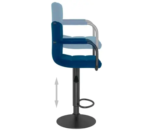 Bāra Krēsls, Zils Audums Vidaxl