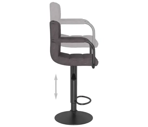 Bāra Krēsls, Pelēkbrūns Audums Vidaxl