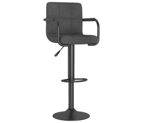 Baro Taburetės, 2Vnt., Tamsiai Pilkos Spalvos, Audinys