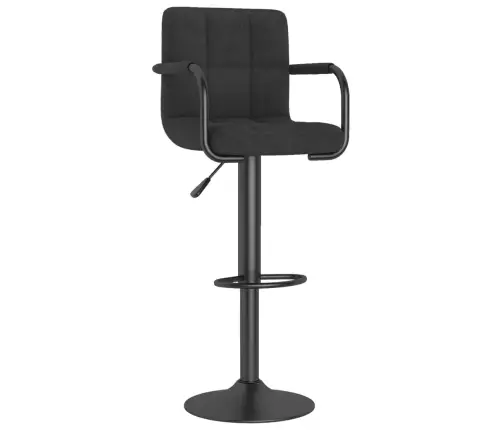 Bāra Krēsli, 2 Gab., Melns Audums Vidaxl