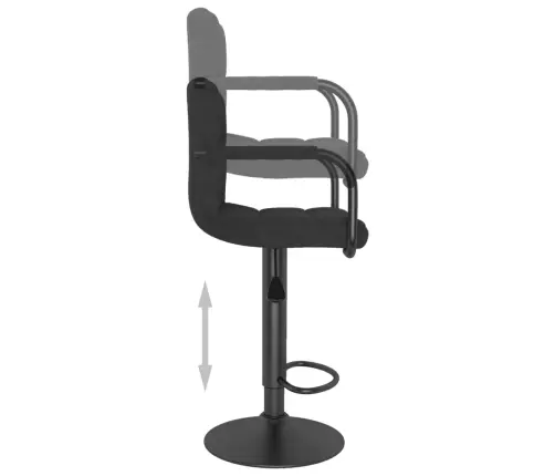 Bāra Krēsli, 2 Gab., Melns Audums Vidaxl