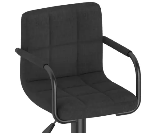 Bāra Krēsli, 2 Gab., Melns Audums Vidaxl