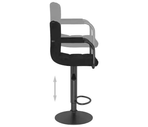 Bāra Krēsls, Melns Samts Vidaxl