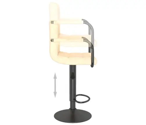 Bāra Krēsls, Krēmkrāsas Samts Vidaxl