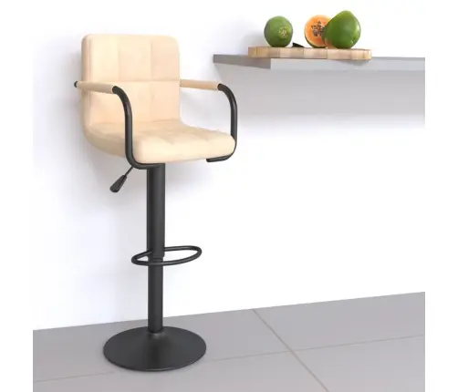 Bāra Krēsls, Krēmkrāsas Samts Vidaxl