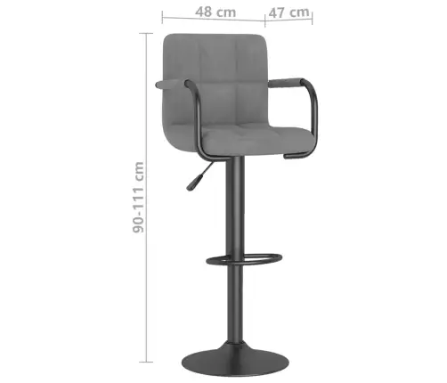 Baro Taburetė, Šviesiai Pilkos Spalvos, Aksomas