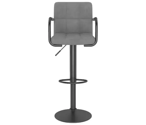 Baro Taburetės, 2Vnt., Šviesiai Pilkos Spalvos, Aksomas