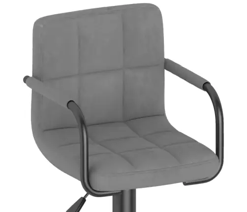 Baro Taburetės, 2Vnt., Šviesiai Pilkos Spalvos, Aksomas