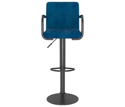 Baro Taburetės, 2Vnt., Mėlynos Spalvos, Aksomas