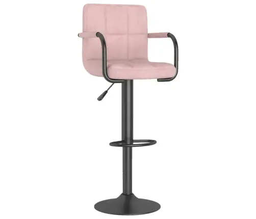 Bāra Krēsli, 2 Gab., Rozā Samts Vidaxl