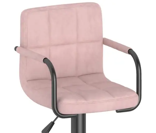 Bāra Krēsli, 2 Gab., Rozā Samts Vidaxl