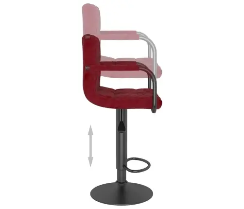 Bāra Krēsli, 2 Gab., Vīnsarkans Samts Vidaxl
