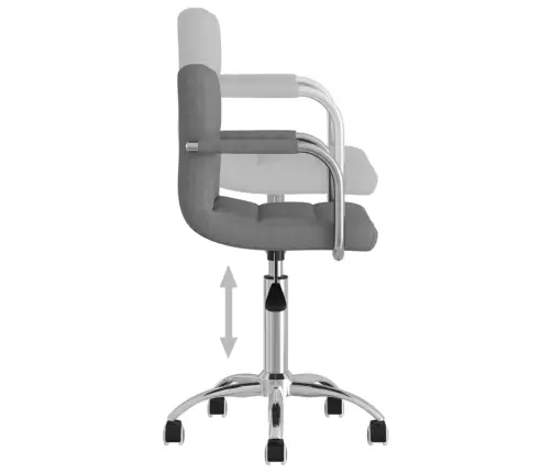 Biroja Krēsls, Gaiši Pelēks Audums Vidaxl