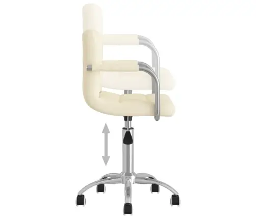 Biroja Krēsls, Krēmkrāsas Audums Vidaxl