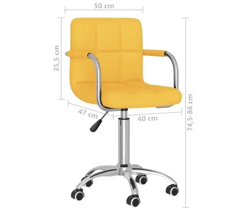 Pööratav Kontoritool, Sinepikollane, Kangas