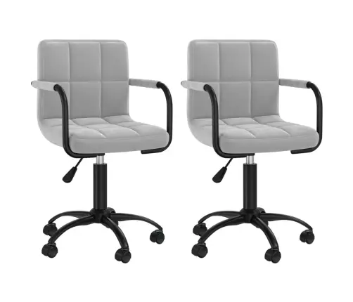 Pööratavad Söögitoolid 2 Tk, Helehall, Samet