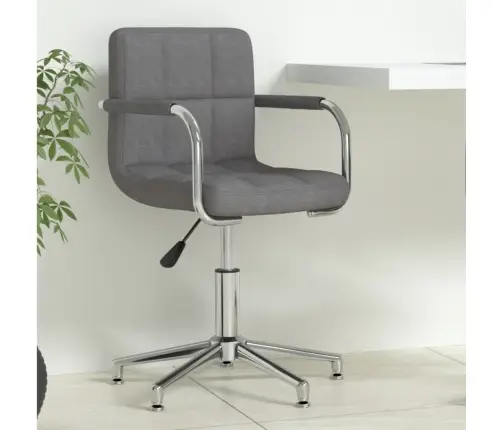 Biroja Krēsls, Tumši Pelēks Audums Vidaxl