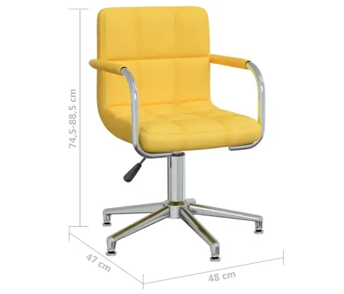 Biroja Krēsls, Sinepju Dzeltens Audums Vidaxl