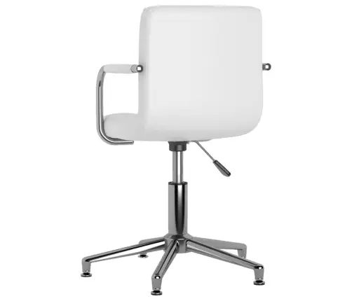 Pöörlevad Söögitoolid 2 Tk, Valge, Kunstnahk