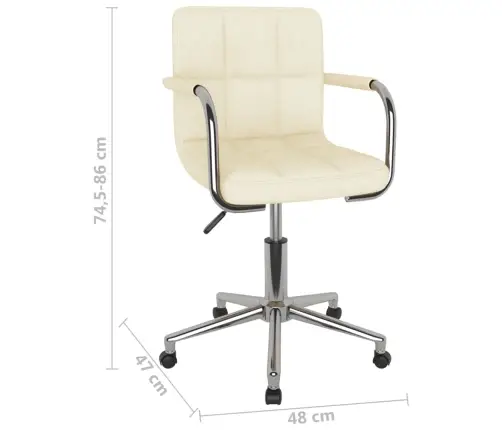 Biroja Krēsls, Krēmkrāsas Audums Vidaxl