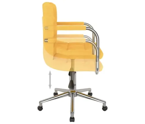 Biroja Krēsls, Sinepju Dzeltens Audums Vidaxl