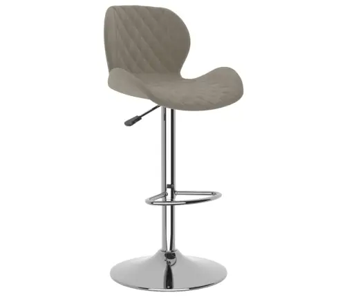 Bāra Krēsli, 2 Gab., Gaiši Pelēks Samts Vidaxl