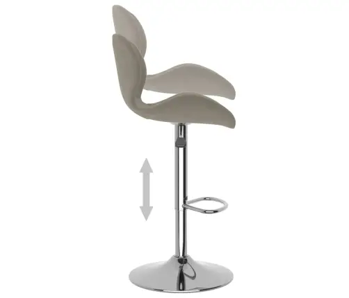 Bāra Krēsli, 2 Gab., Gaiši Pelēks Samts Vidaxl