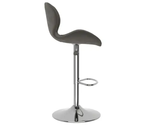 Bāra Krēsli, 2 Gab., Tumši Pelēks Samts Vidaxl