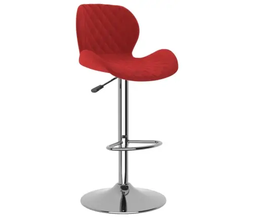 Baro Taburetės, 2Vnt., Raudonojo Vyno Spalvos, Aksomas
