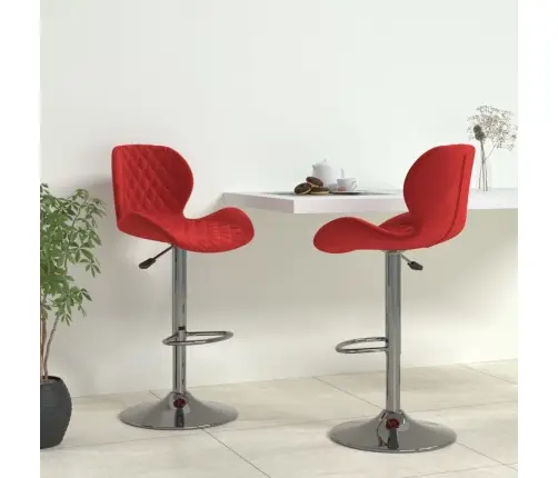 Baro Taburetės, 2Vnt., Raudonojo Vyno Spalvos, Aksomas