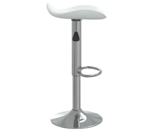 Baro Taburetė, Balta, Chromuotas Plienas Ir Dirbtinė Oda