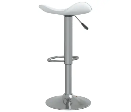 Baro Taburetė, Balta, Chromuotas Plienas Ir Dirbtinė Oda