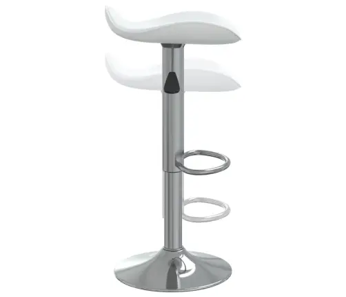Baro Taburetė, Balta, Chromuotas Plienas Ir Dirbtinė Oda