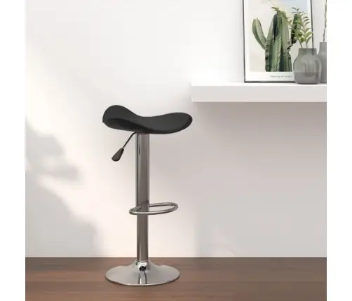 Bāra Krēsls, Melns, Hromēts Tērauds, Mākslīgā Āda Vidaxl