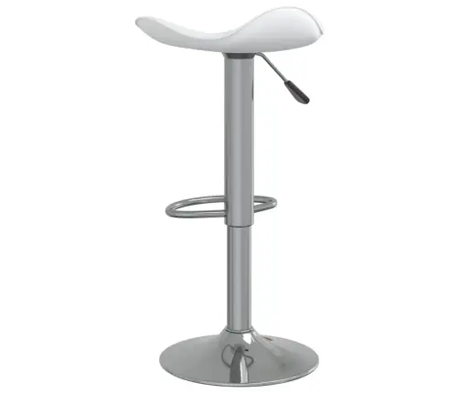 Bāra Krēsli, 2 Gab., Balti, Hromēts Tērauds, Mākslīgā Āda Vidaxl