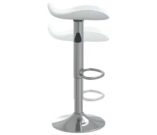 Bāra Krēsli, 2 Gab., Balti, Hromēts Tērauds, Mākslīgā Āda Vidaxl
