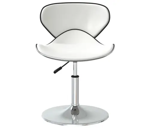 Virtuves Krēsli, 2 Gab., Balta Mākslīgā Āda Vidaxl