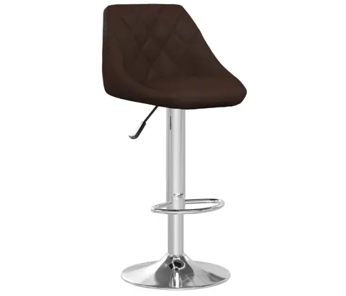 Baro Taburetės, 2 Vnt., Rudos Spalvos, Dirbtinė Oda