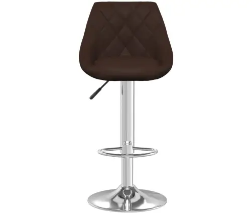 Baro Taburetės, 2 Vnt., Rudos Spalvos, Dirbtinė Oda
