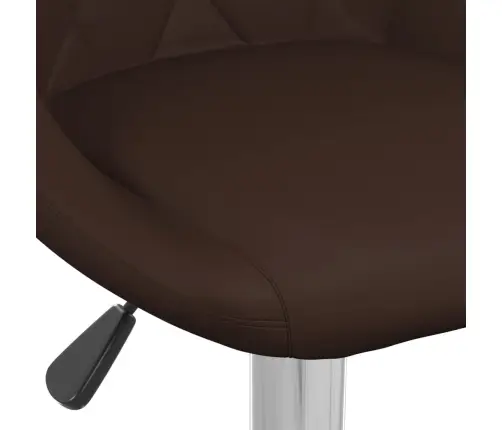 Baro Taburetės, 2 Vnt., Rudos Spalvos, Dirbtinė Oda