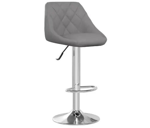 Bāra Krēsli, 2 Gab., Pelēka Mākslīgā Āda Vidaxl