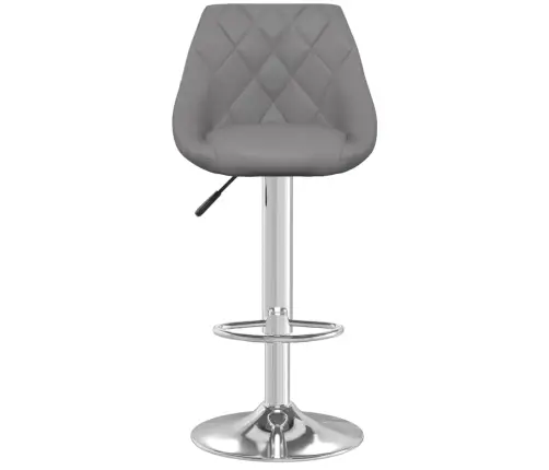 Bāra Krēsli, 2 Gab., Pelēka Mākslīgā Āda Vidaxl